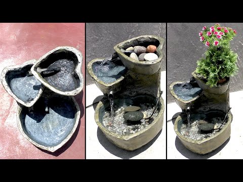 ¿Puedo construir mi propia fuente de agua en el jardín?